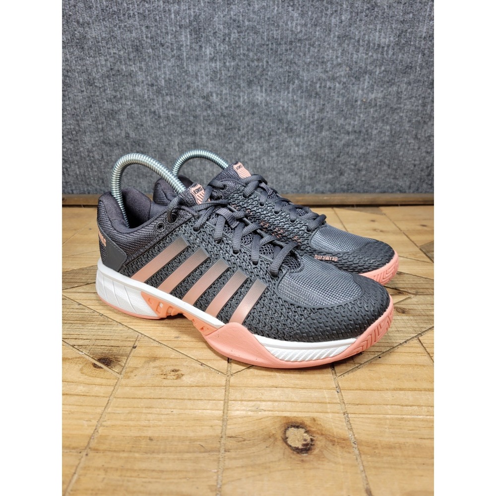 K-Swiss Express Light Womens 7.5 Steel Peach Pickleball Shoes  Athletic Sneakers